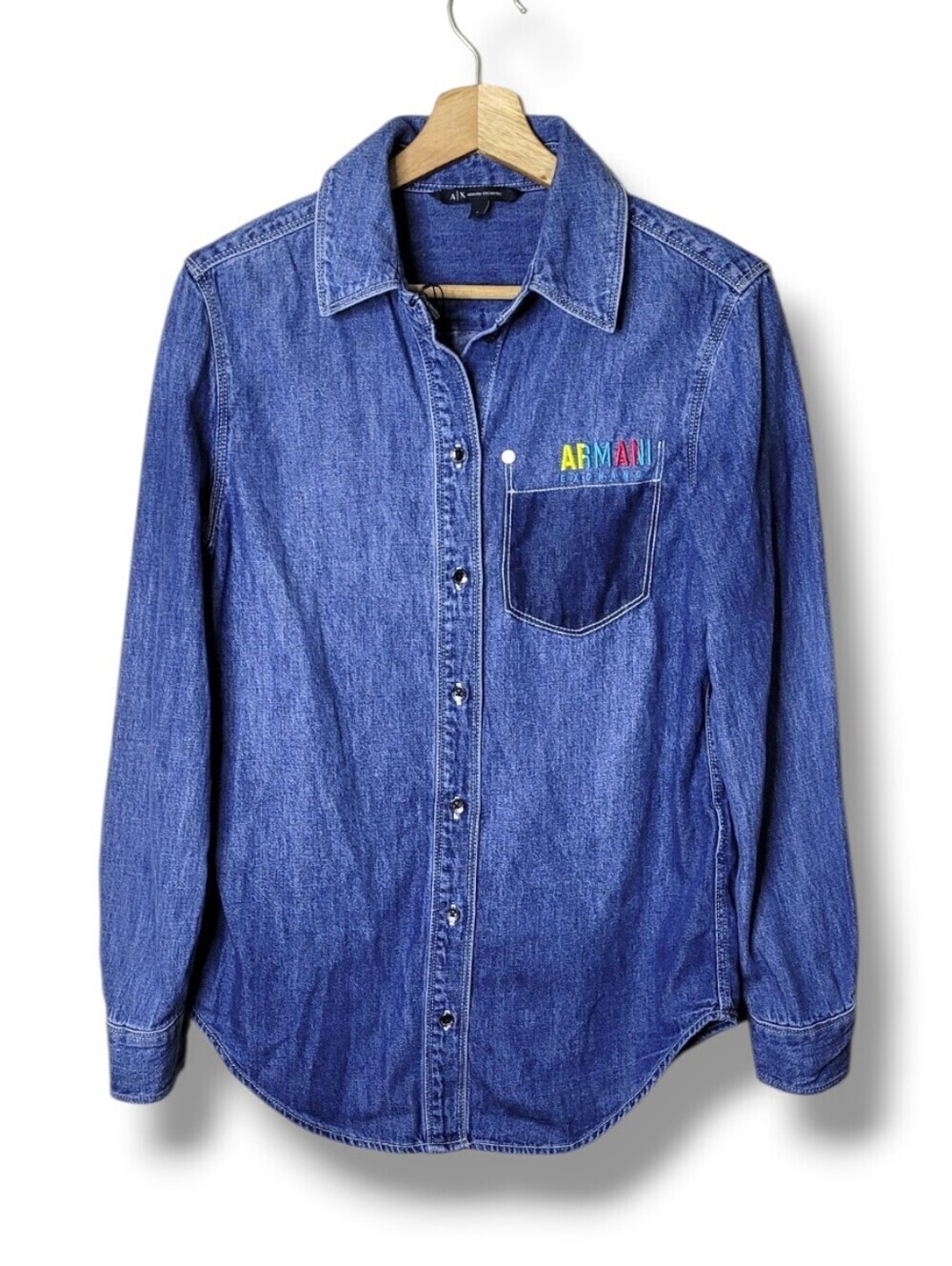 Armani Exchange Denim Button Up Shirt NWT